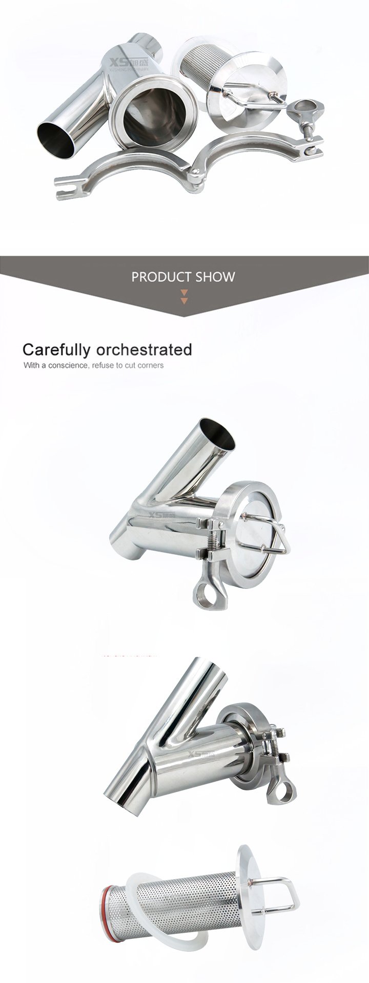 Filtro de leite higiênico sanitário de aço inoxidável Y modle