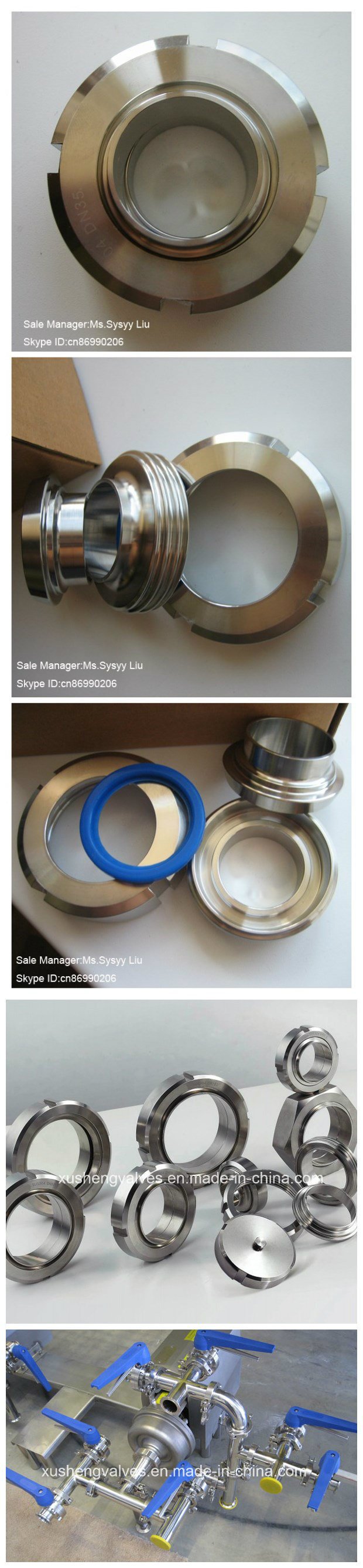 DIN11851 Aço Inoxidável SS304 União Sanitária