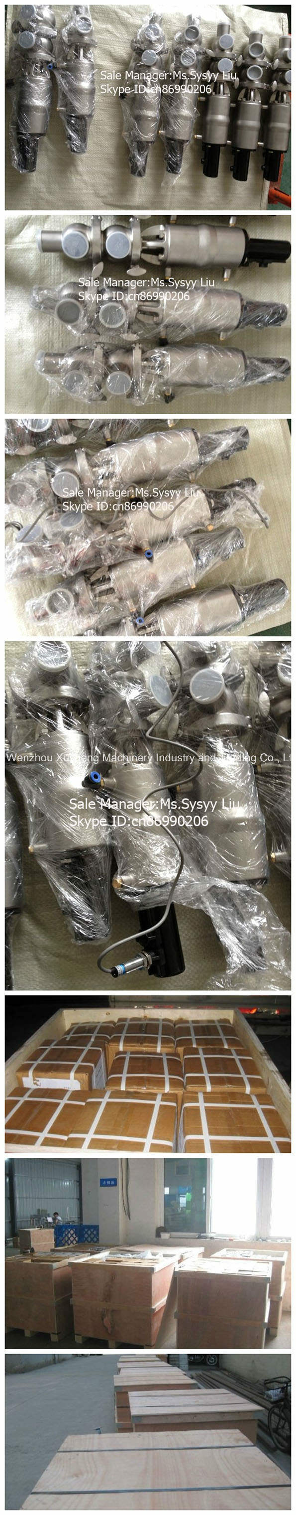 Aço inoxidável sanitário SS304 SS316L L Válvula de fluxo de desvio pneumático