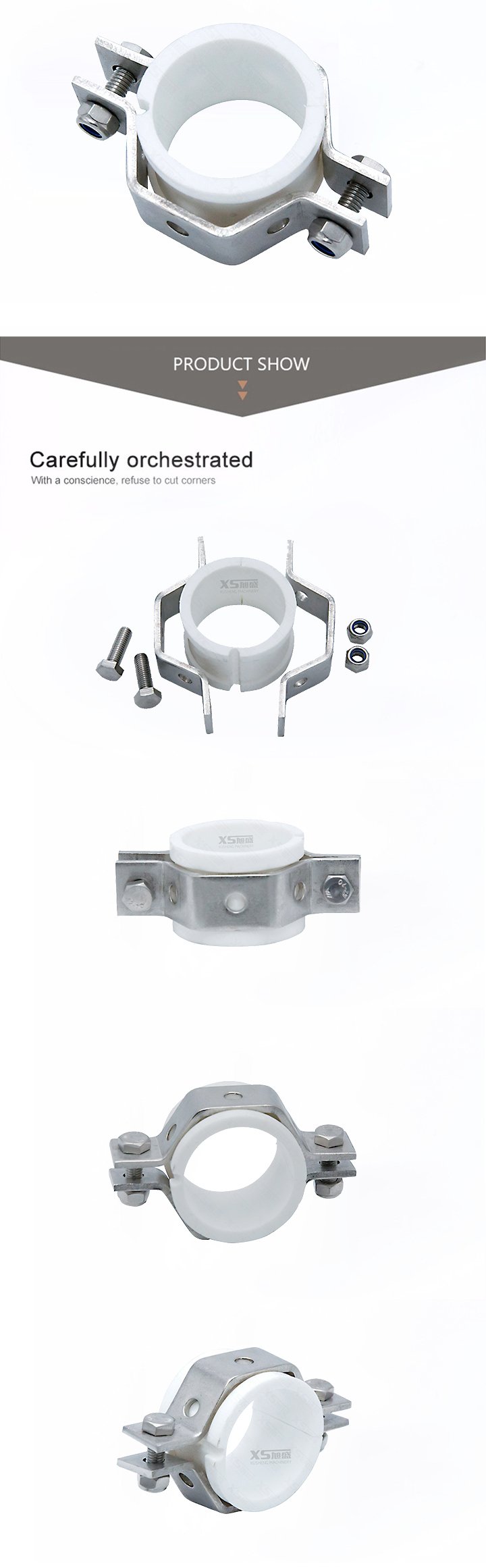 304 tubos de aço inoxidável tamanho hexageiro com ilhós borracha