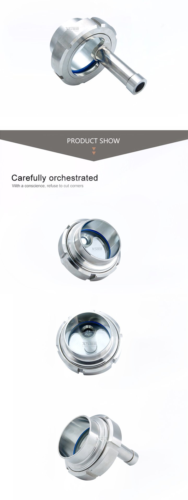 Indicador de luz de aço inoxidável sanitário