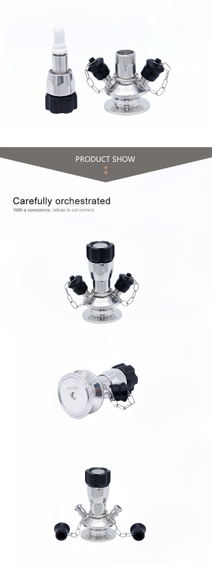 VSA Médica Solções Aço Inoxidável Válvula de Amostragem Asséptica