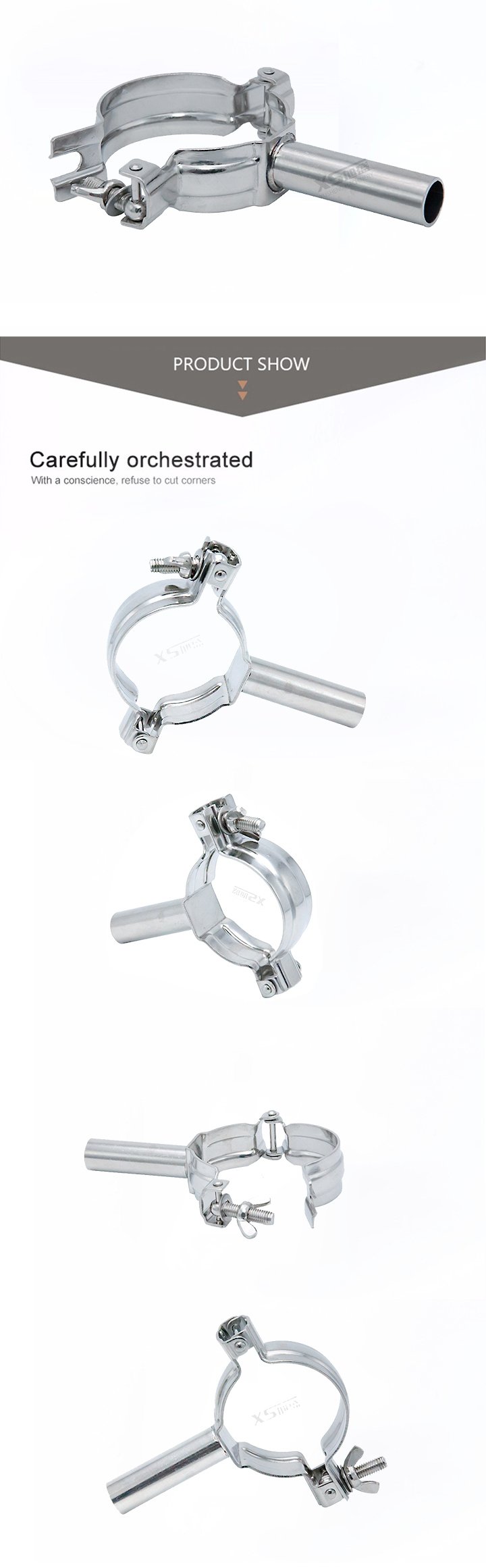 Suporte de tubo redondo de aço inoxidável SS304