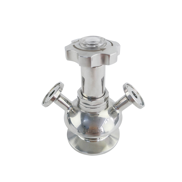 Válvula de amostragem de grampo de soldagem manual de aço inoxidável sanitário