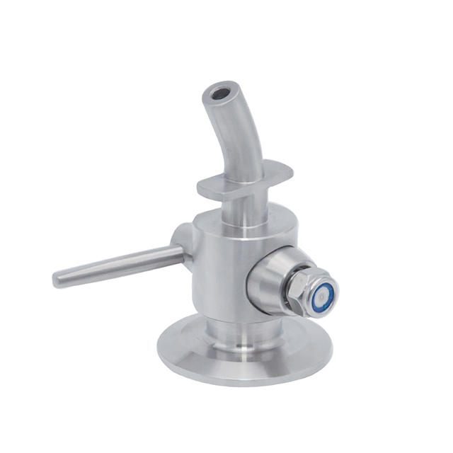 Válvula de amostragem manual de mini braçadeira de aço inoxidável sanitário 