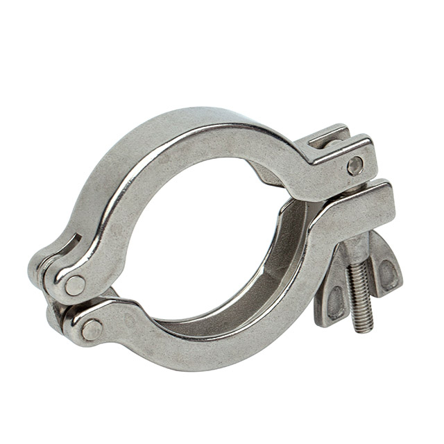 Conjunto de terminal de braçadeira de três peças de aço inoxidável sanitário