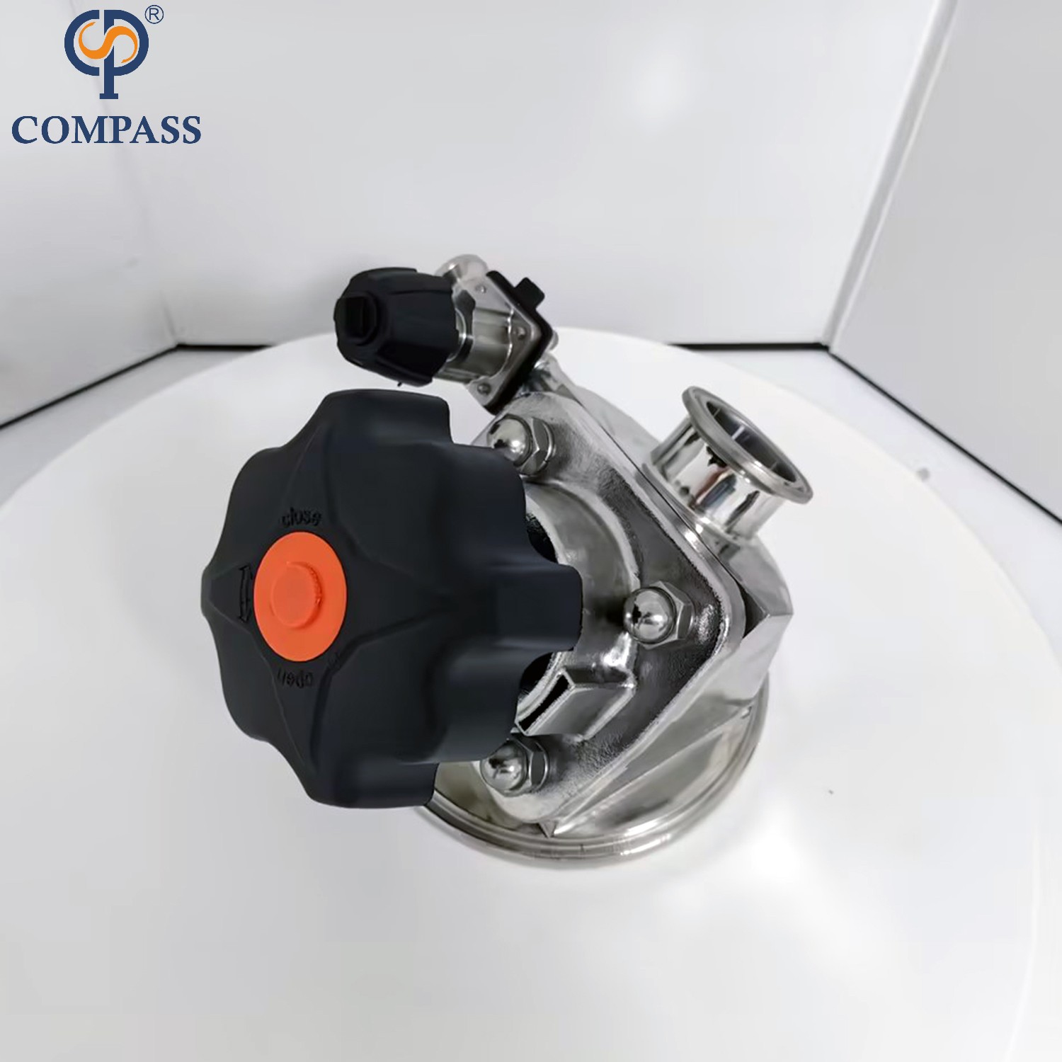 Válvula de controle sanitária de aço inoxidável, 1.5 polegadas, ss316l, sms, braçadeira manual, válvula de diafragma inferior do tanque com diafragma de epdm e ptfe
