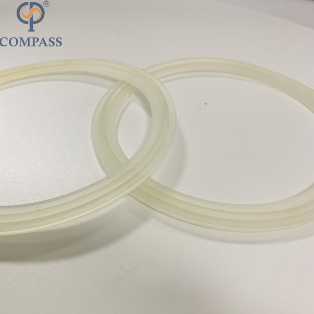 Braçadeira transparente de silicone de grau alimentício TC64MM de 2 polegadas sem borda