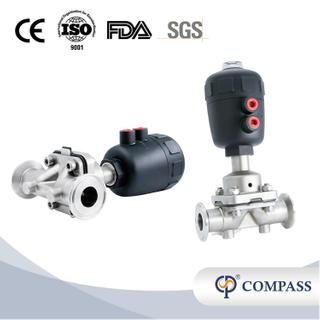 1/2 polegada de 12,7 mm de alta qualidade higiênica higiênica aço inoxidável SS316L Pneumático SMS CLAMP DIAPHRAGMA VAVLE COM PNOUMATICA PLÁSTICA PEQUENA