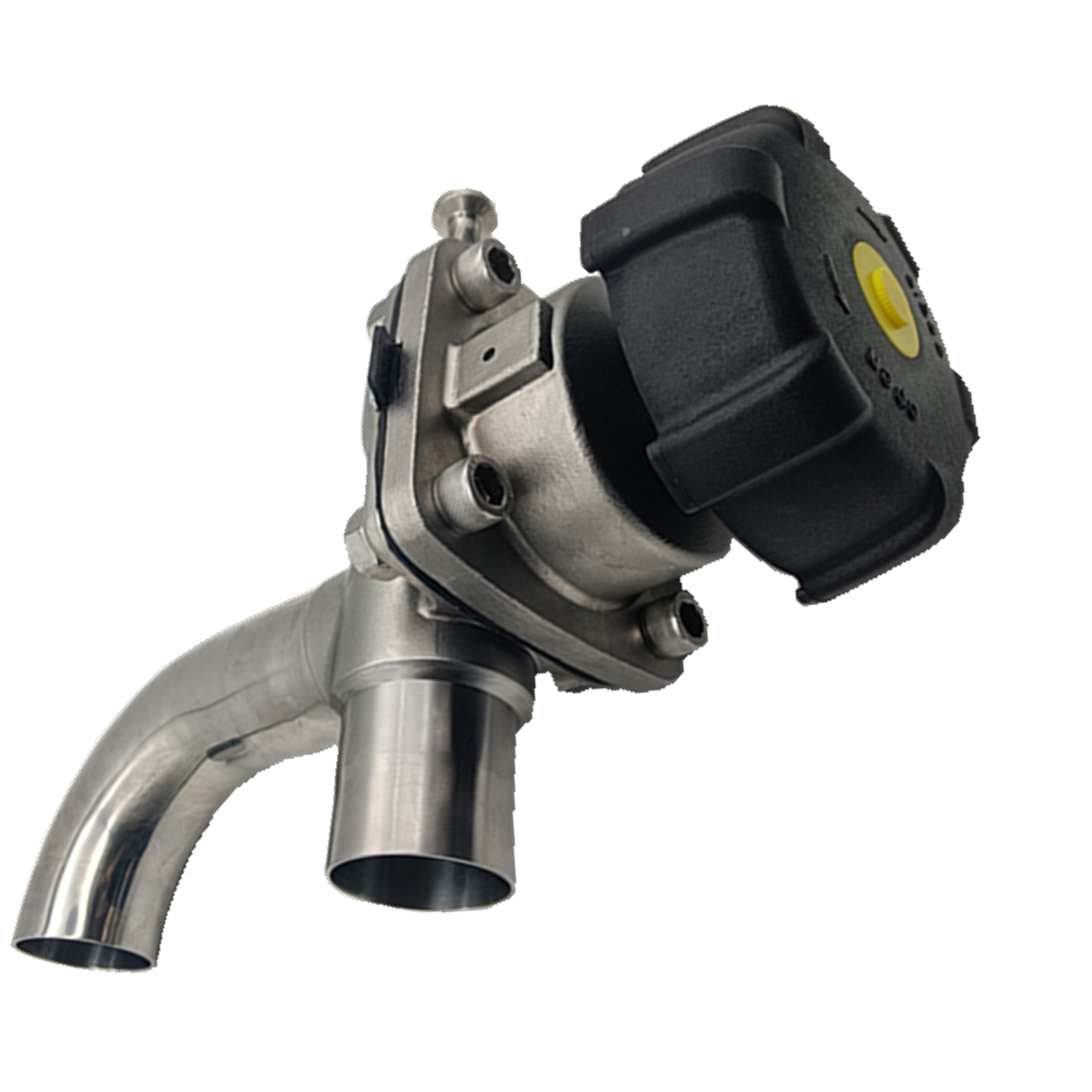 1-1/2 polegada × 1/2 polegada de alta qualidade higiênica de aço inoxidável SS316L SMS Manual SMS Tipo de cotovelo de três vias diafragma vavle 