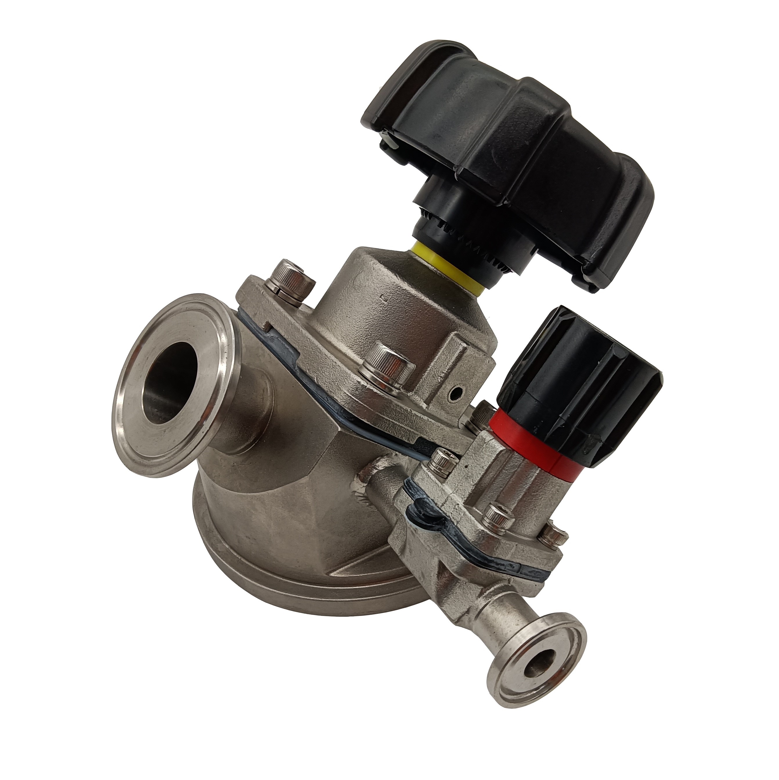 1/2 polegada de 12,7 mm de alta qualidade higiênica higiênica aço inoxidável SS316L manual sms tanque de tanque de pinça diafragma vavle com porta de amostragem