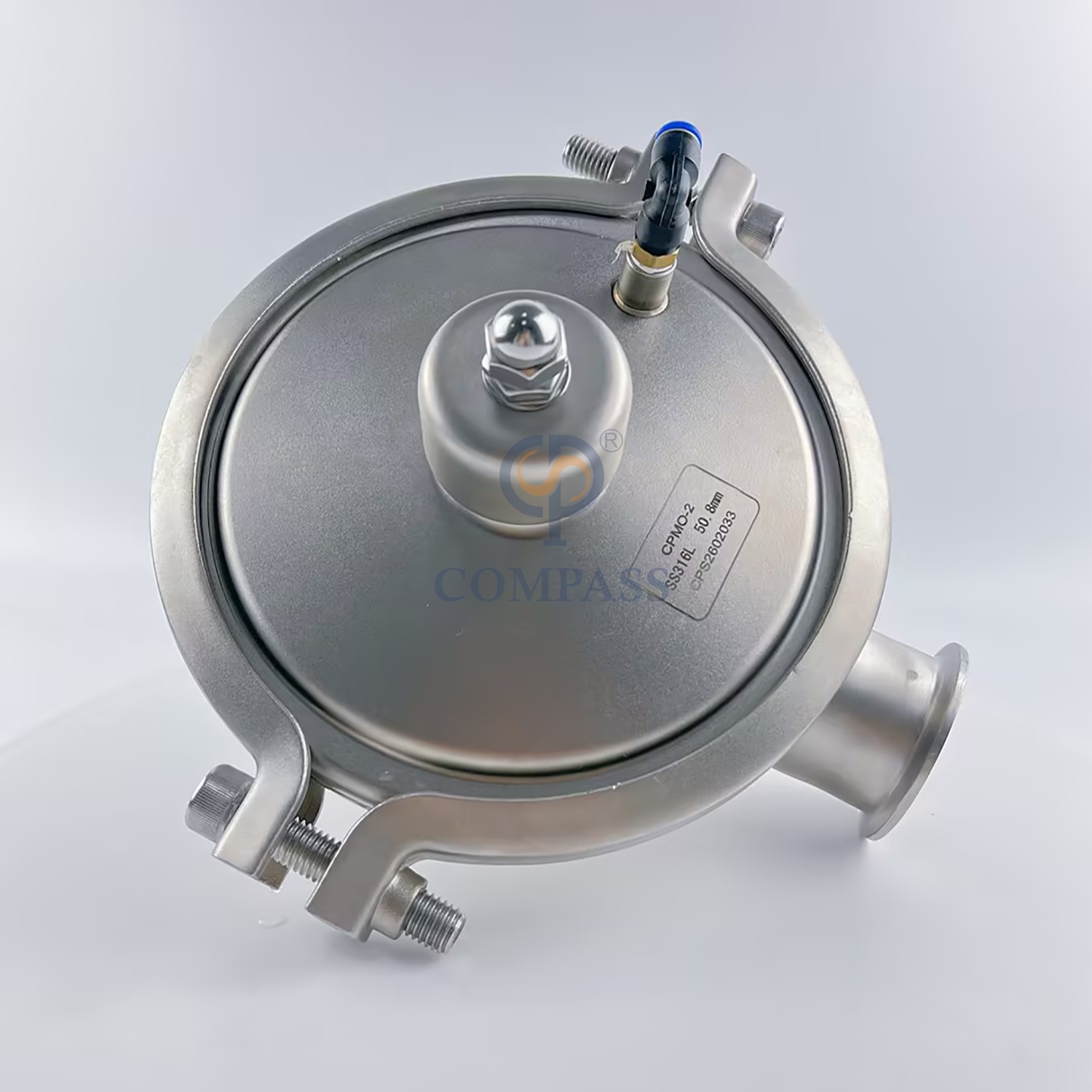 SMS CPM0-2 2 ''TC64MM Sanitário Aço Inoxidável SS316L Válvula de Pressão Constante de Pressão Ajustável para Tratamento de Água Gás Líquido