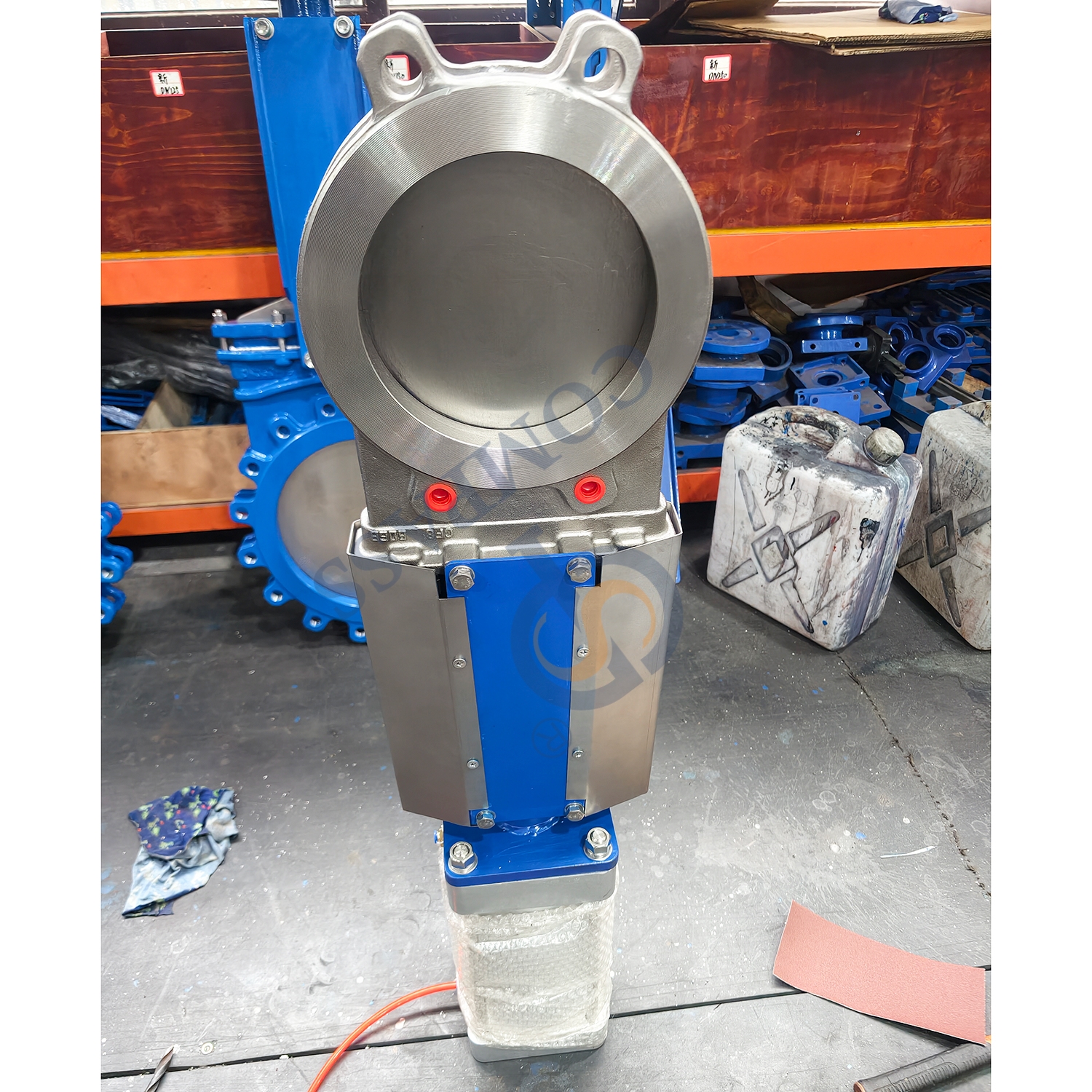 Válvula pneumática ativa dobro da faca do modelo SS304 DN200 da guilhotina PN10