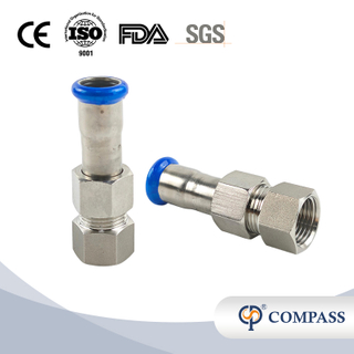 DN15 Aço inoxidável sanitário SS304 BS União de rosqueamento feminino único feminino