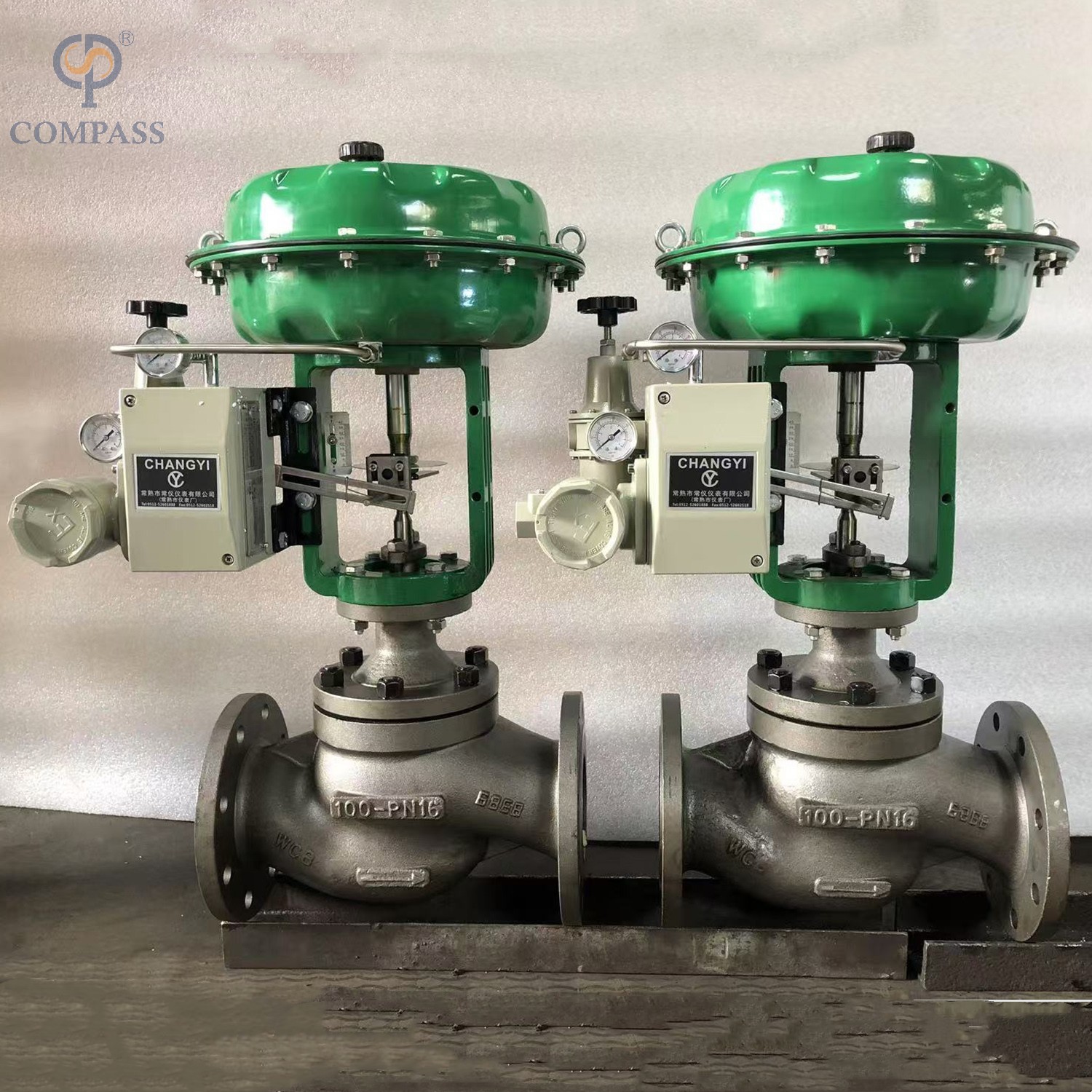 Válvulas de modulação normalmente próximas de PN16 DN40 SS304 com atuador pneumático