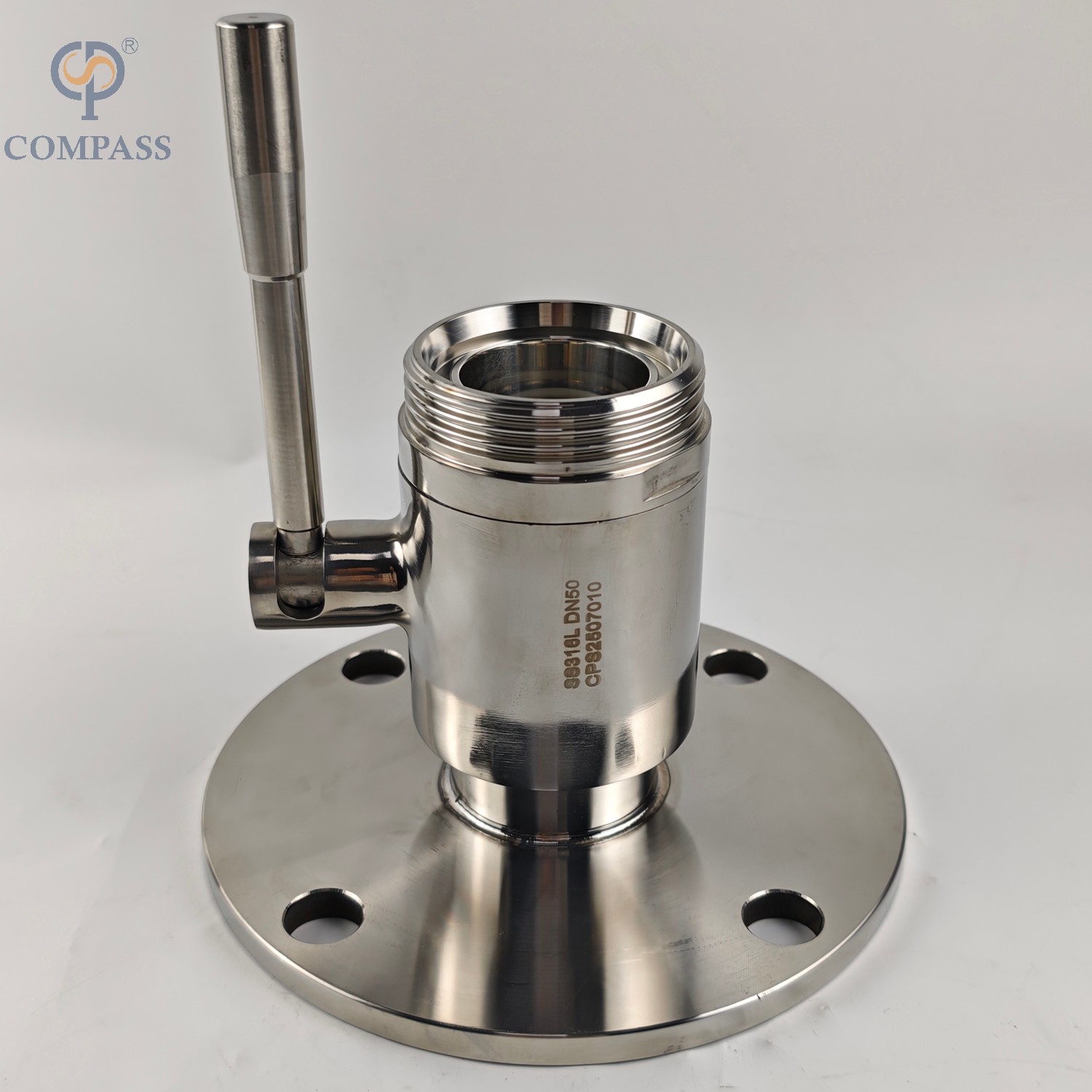 Preço do fabricante DN50 Aço inoxidável Válvula de esfera do tipo de flange pesado com alça manual
