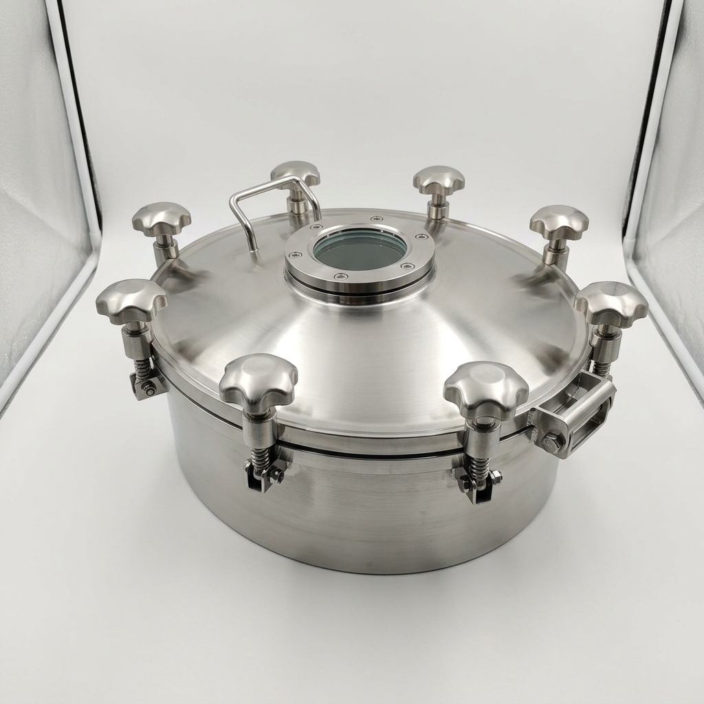 Dn500xdn400 ss316l nova chegada sanitária de aço inoxidável 3 barra polonês fosco para fora manways pressão elíptica com vidro visão