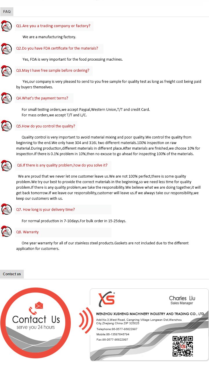 A&ccedil;o inoxid&aacute;vel sanit&aacute;rio SS304 Complete SMS Union