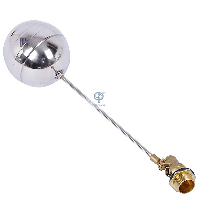 Válvula de esfera flutuante de latão industrial para tanque de água