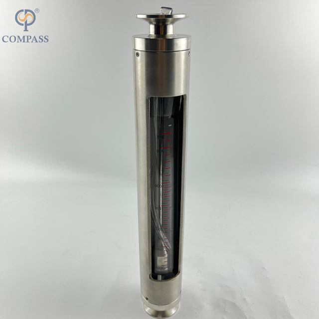 Medidor de vazão de rotor de vidro sanitário SS316 Lzb-K30