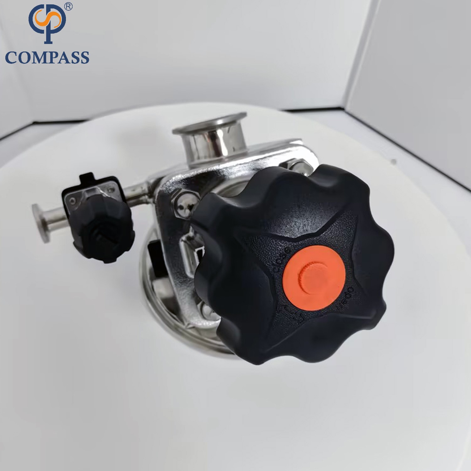 Válvula de controle sanitária de aço inoxidável, 1.5 polegadas, ss316l, sms, braçadeira manual, válvula de diafragma inferior do tanque com diafragma de epdm e ptfe