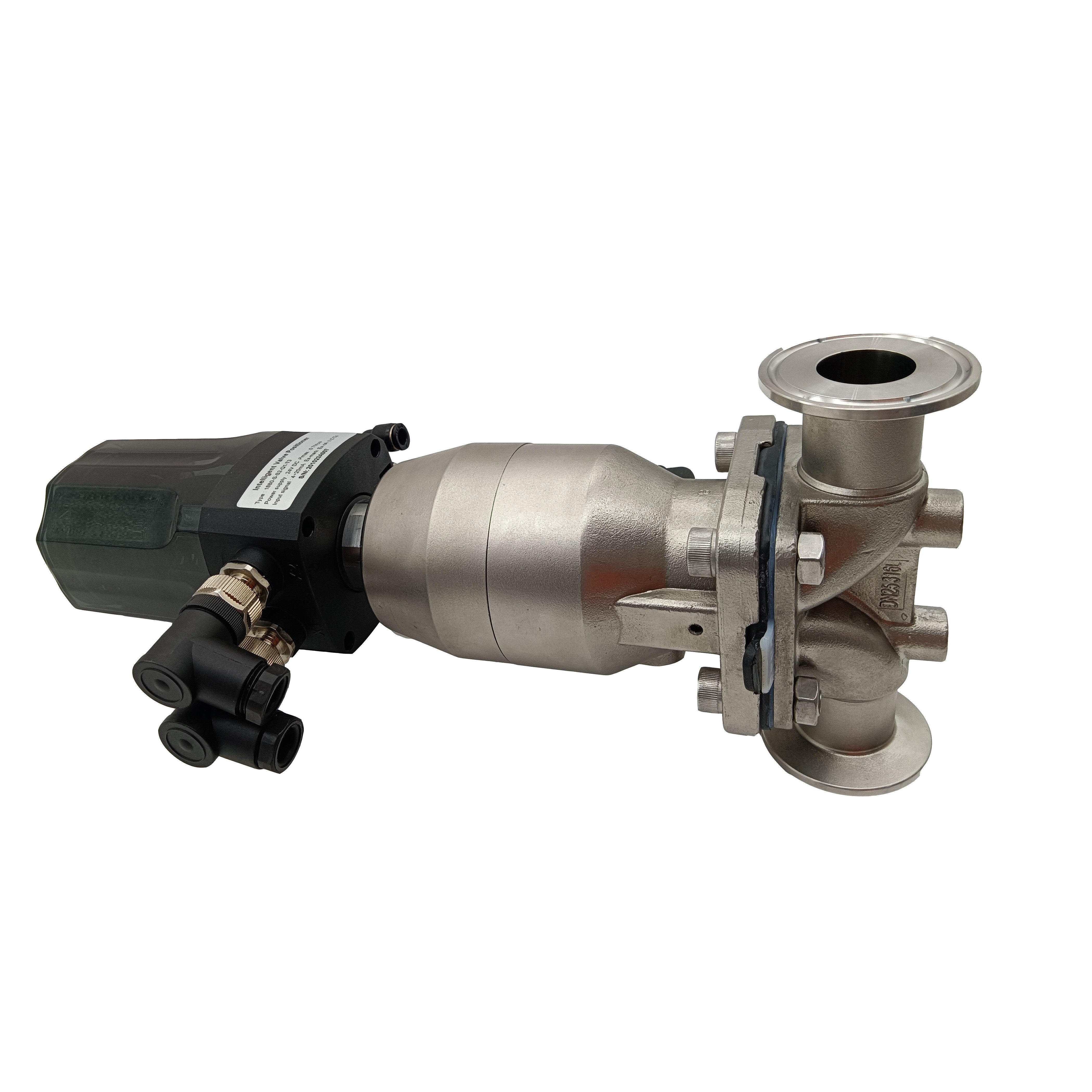 1/2 polegada de 12,7 mm de alta qualidade higiênica de aço inoxidável SS316L Pneumático SMS CLAMP DIAFRAGMA VAVLE COM CABEÇA DE CONTROL