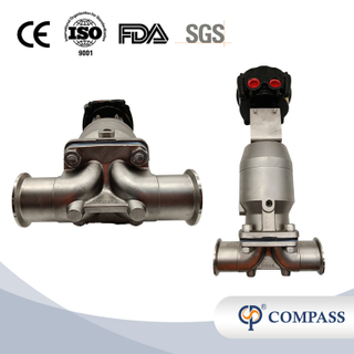 1 polegada de 25,4 mm de alta qualidade higiênica higiênica aço inoxidável SS316L Pneumático SMS CLAMP DIAFRAGMA VAVLE COM LIMITE