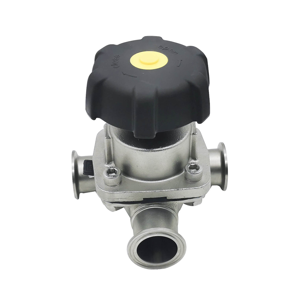 1/2 polegada de 12,7 mm de alta qualidade higiênica de aço inoxidável SS316L SMS CLAMP DIAFRAGMA DE TRÊS VIZES VAVLE 