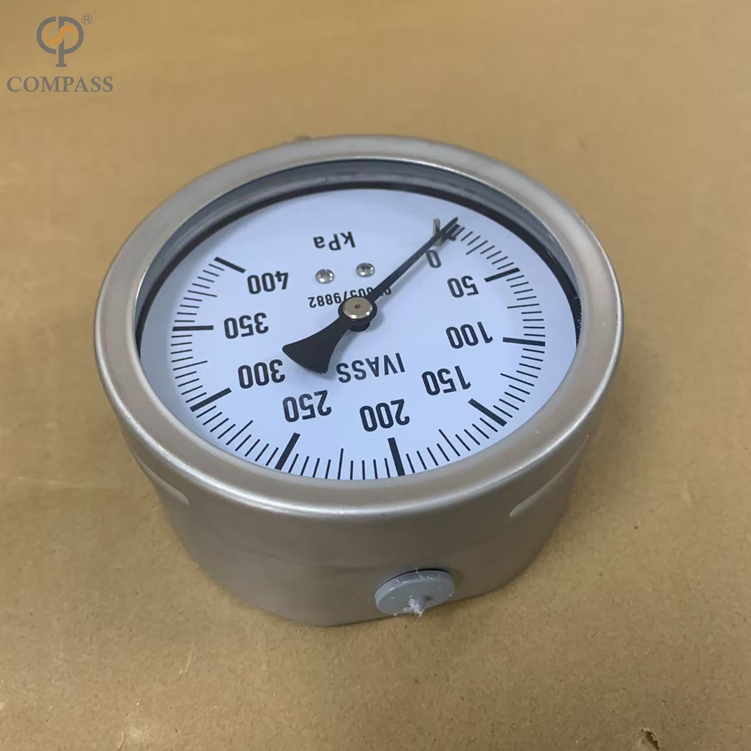 1/2 '-BSP Aço inoxidável SS304 Medidor de pressão radial de haste 100mm
