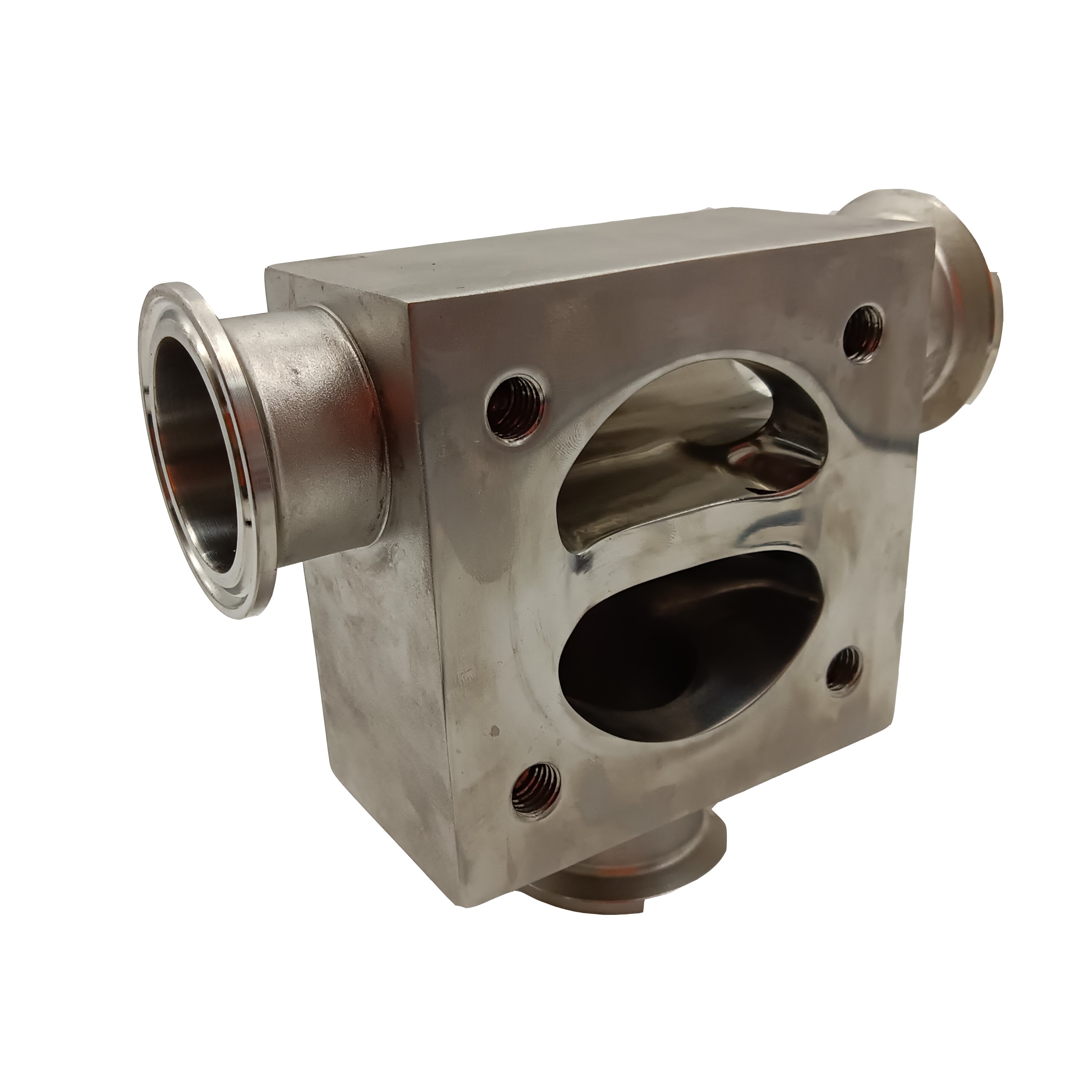 50,8 mm*50,8 mm de alta qualidade higiênica higiênica aço inoxidável SS316L manual sms solda de três válvulas de diafragma forja