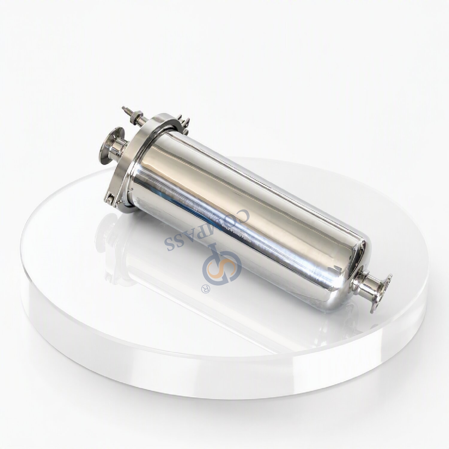 Filtro Inline de DN25 SS304 TC com válvulas de exaustão e elemento de filtro de 0.22um PTFE