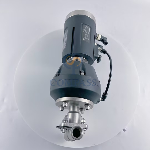 Válvula de diafragma reta pneumática de plástico ss316l com rosca npt de 1/2 unidades com cabeça de controle ptfe e diafragma dividido epdm