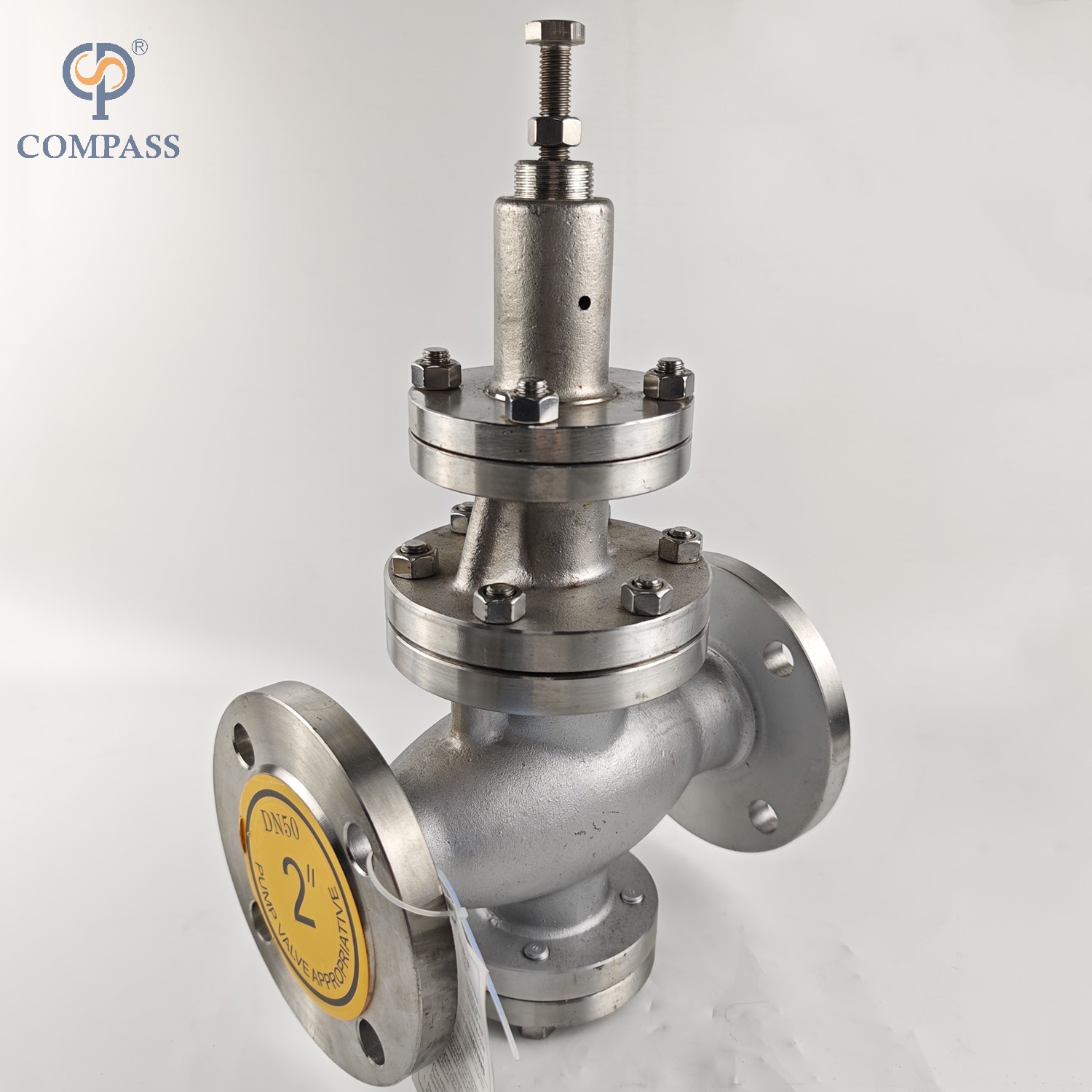 DN50 Aço inoxidável aço inoxidável PN16 Indurtail Flange Pressão Válvula