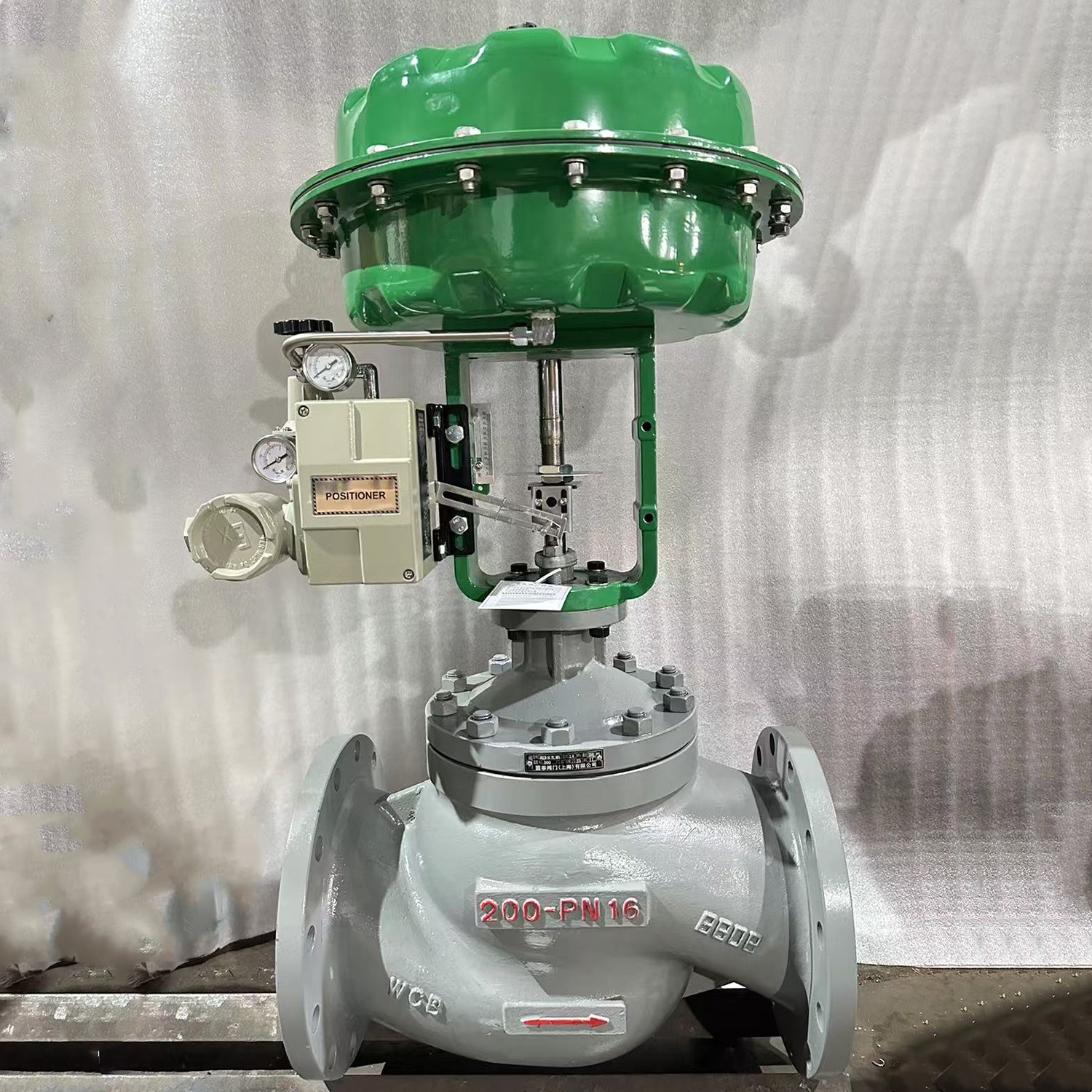 DN25-DN400 I SS304 Válvulas de modulação pneumática de aço inoxidável de aço inoxidável com posicionador com posicionador