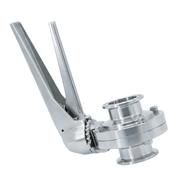 1 1/4 polegada de 32 mm higiênica higiênica de aço inoxidável grau SS316L SMS Manual Tri Cramp Butterfly Válvula com aço inoxidável