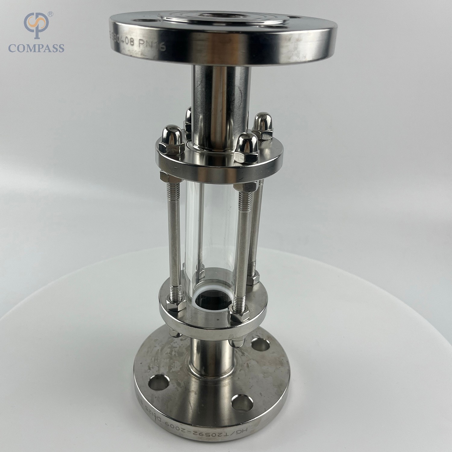 Vidro de mira de tubo de vidro de aço inoxidável sanitário
