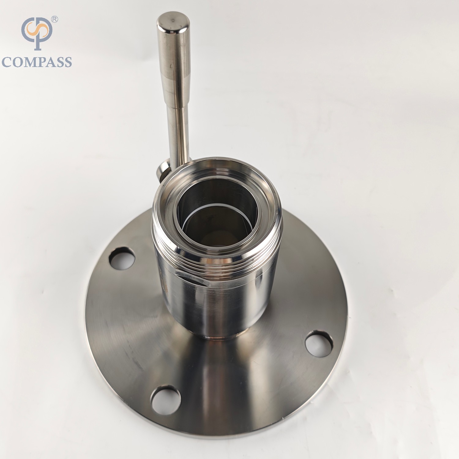 Preço do fabricante DN50 Aço inoxidável Válvula de esfera do tipo de flange pesado com alça manual