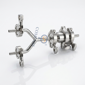 SS316L DN10 TC34MM Cotovelo Modelo Y Tee com Válvula de Retenção de Virola e Adaptador de Mangueira