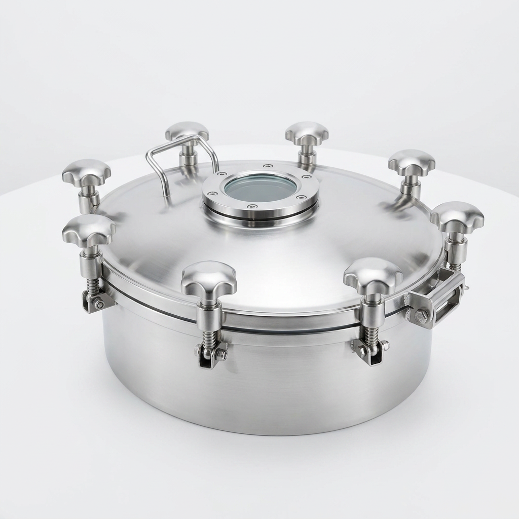 Dn500xdn400 ss316l nova chegada sanitária de aço inoxidável 3 barra polonês fosco para fora manways pressão elíptica com vidro visão