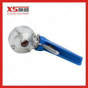Válvula Borboleta de Solda Sanitária Higiênica SS316L de Aço Inoxidável 50,8 mm