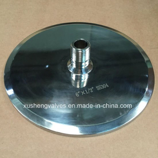 Ss304 6" Triclamp End Cap com tubo NPT macho de 1/2"