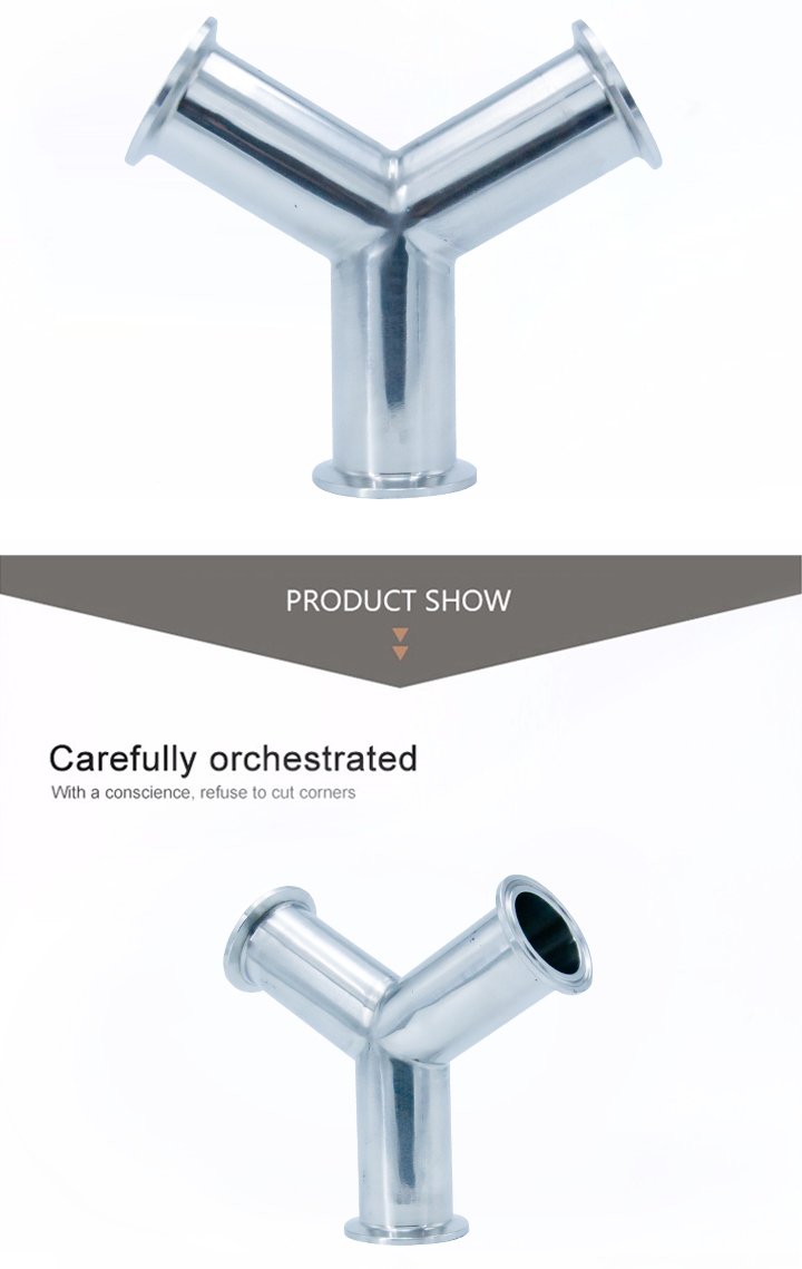 A&ccedil;o inoxid&aacute;vel SS304 saneamento higi&ecirc;nico clamp y tee