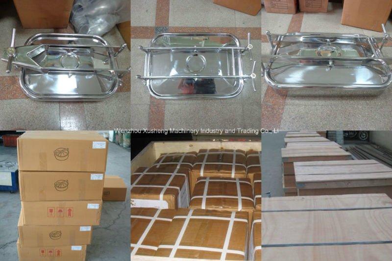 470mm * 760mm revestimento de bueiro retangular de a&ccedil;o inoxid&aacute;vel externo com press&atilde;o