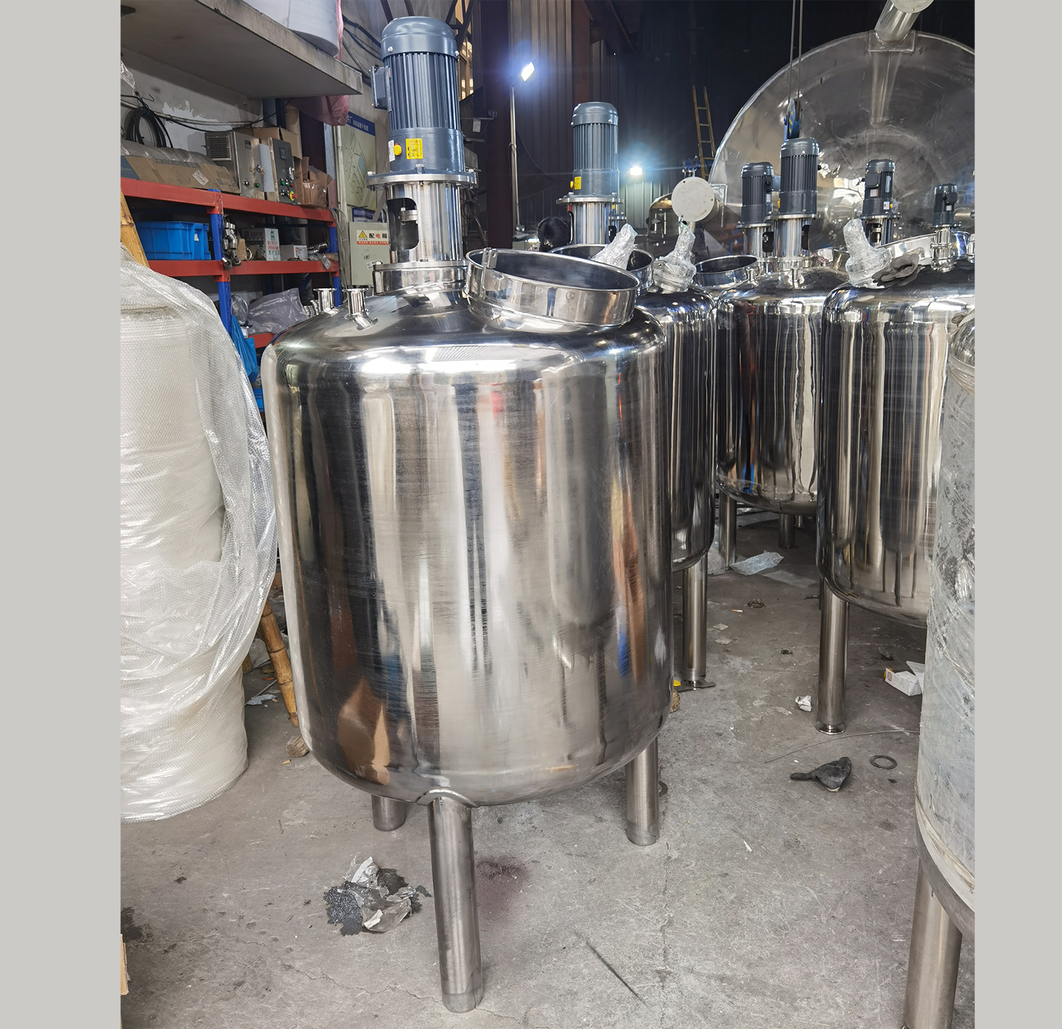 Misturador de gel líquido para alimentos de aço inoxidável de qualidade alimentar Tanque de mistura com revestimento térmico frio