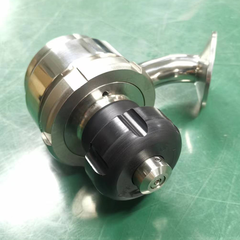 Válvulas manuais assépticas de aço inoxidável SS316L de alta qualidade com manivela de plástico termo preto