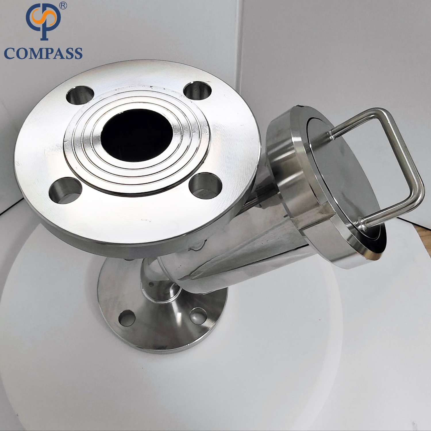 Filtro de elemento 80Mesh Mirror Polished SS304 DN40 PN16 flangeou filtros de cotovelo Y