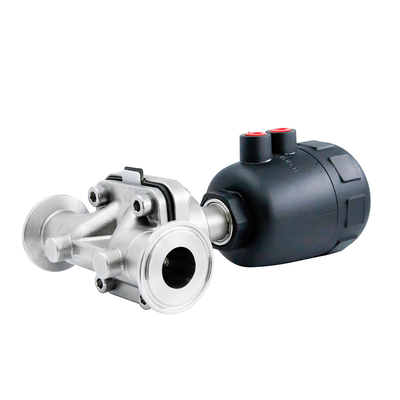 1/2 polegada de 12,7 mm de alta qualidade higiênica higiênica aço inoxidável SS316L Pneumático SMS CLAMP DIAPHRAGMA VAVLE COM PNOUMATICA PLÁSTICA PEQUENA