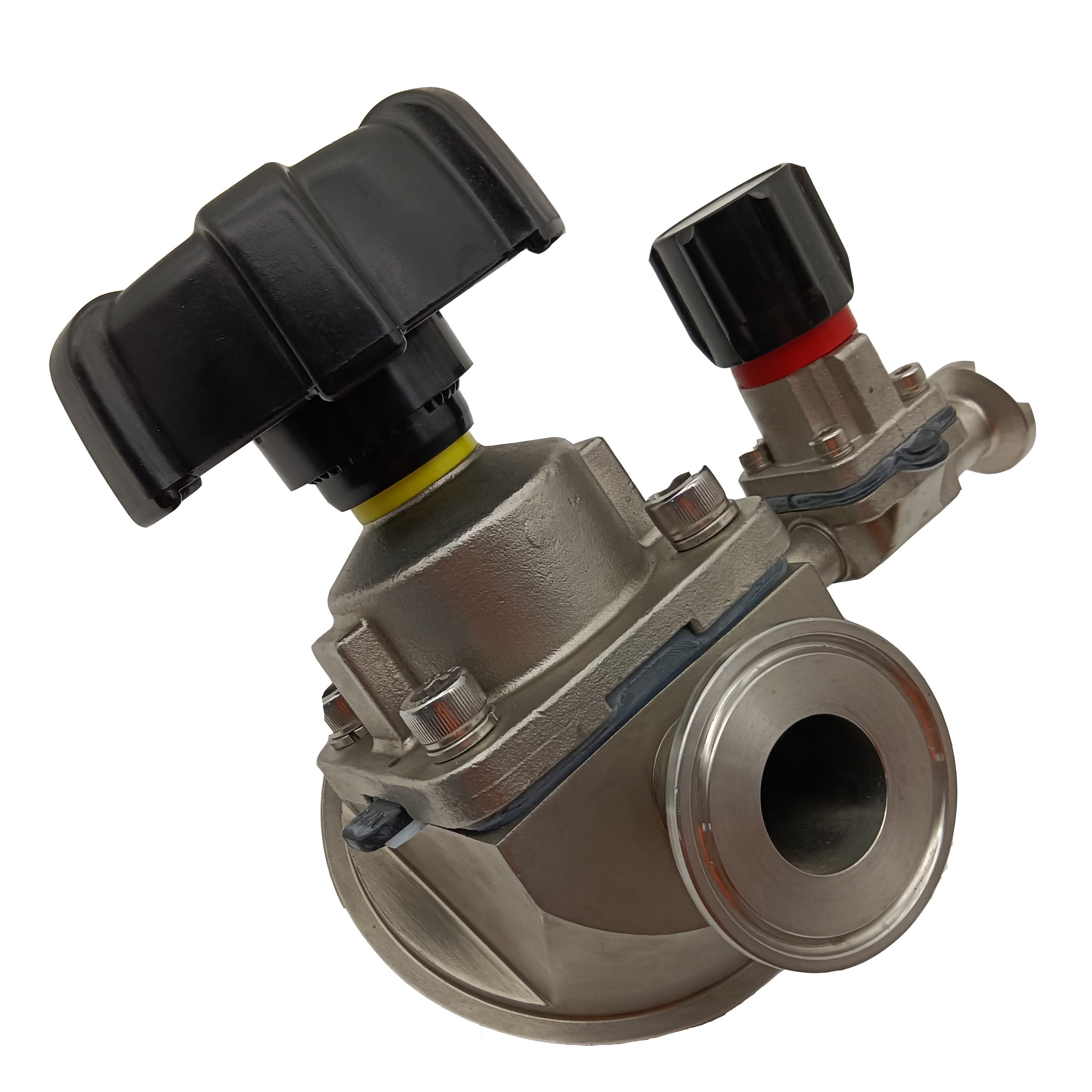 1/2 polegada de 12,7 mm de alta qualidade higiênica higiênica aço inoxidável SS316L manual sms tanque de tanque de pinça diafragma vavle com porta de amostragem