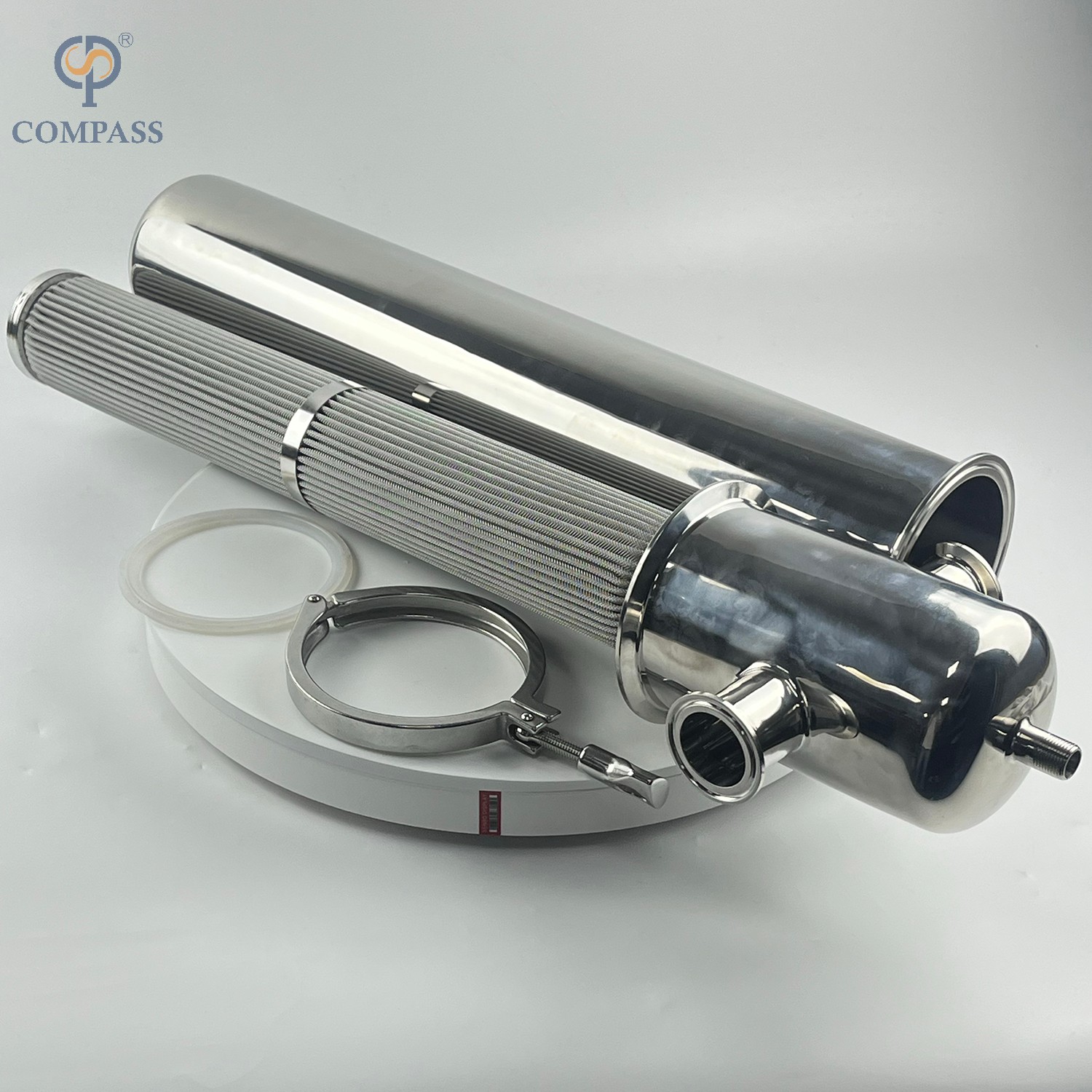 Filtro de vapor sanitário com caixa de aço inoxidável e elemento de filtro plissado 1.5 'SS316L