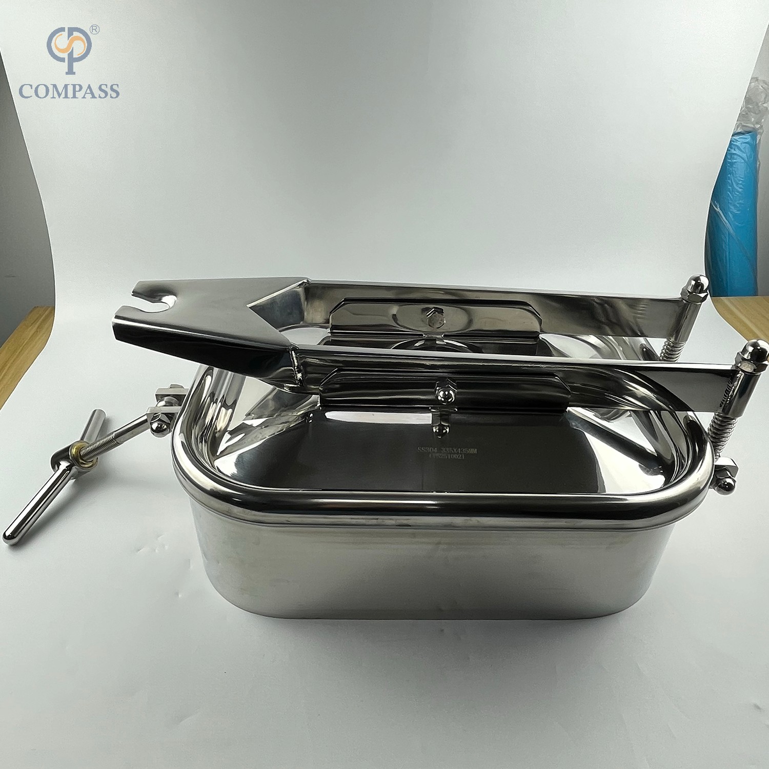 AÇO INOXIDÁVEL SS304 MANWAYS RETANGULARES EXTERIORES COM UM BRAÇO INTERSECTANTE